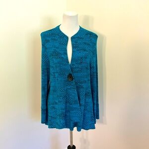 Tianello By Steve Barraza Teal Women's Cardigan with Button Accent